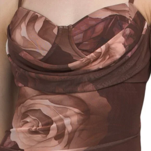 MADDEN GIRL Floral Print Mesh Dress - Picture 3 of 5